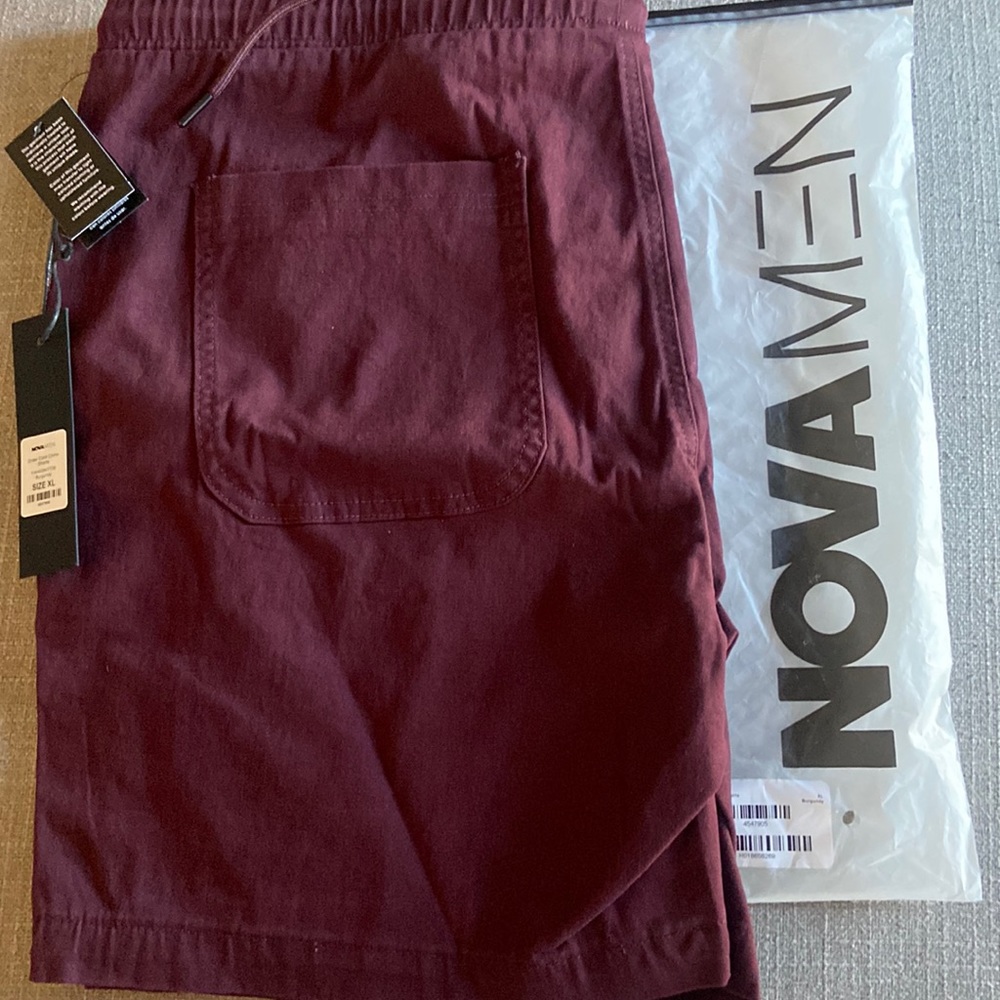Draw cord shorts for men.